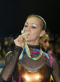 Ana Paula Scheffer, medalha de bronze na prova de corda