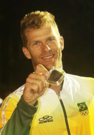 Robert Scheidt, medalha de prata na classe Laser