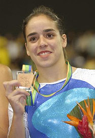 Giovanna Matheus, medalha de bronze no trampolim