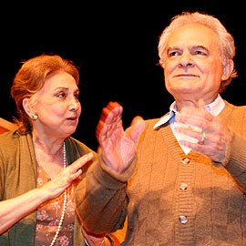 Eva Wilma e Othon Bastos no palco