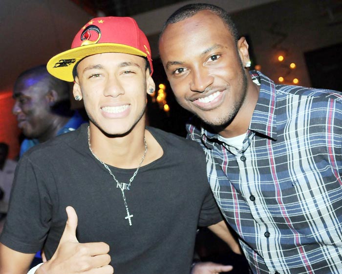 Neymar e Thiaguinho posaram para fotos