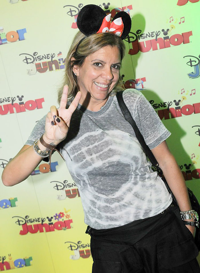 Astrid Fontenelle prestigiou o lançamento do Canal Disney Junior, em São Paulo