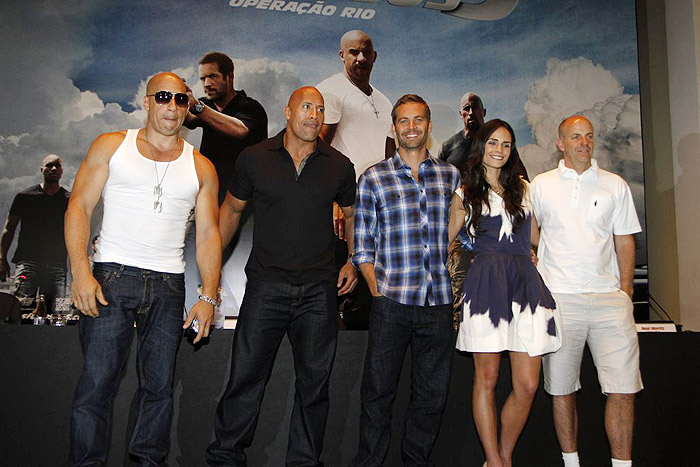 Vin Diesel, The Rock, Paul Walker, Jordana Brewester