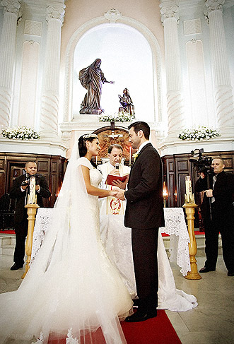Priscila Pires e Bruno Andrade se casam no Rio de Janeiro