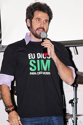 Eriberto vestiu a camisa da campanha. 