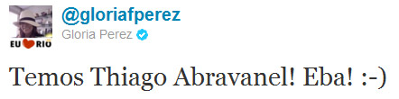 “Temos Tiago Abravanel!”, confirma Glória Perez