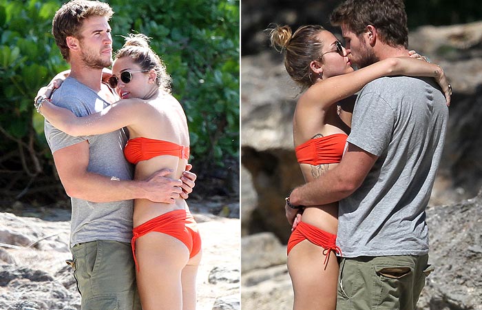Miley Cyrus é flagrada aos beijos com o namorado - Grosby Group