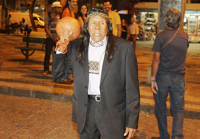 Um dos membros da tribo indígena Krahô da cidade de Palmas no estado de Tocantins