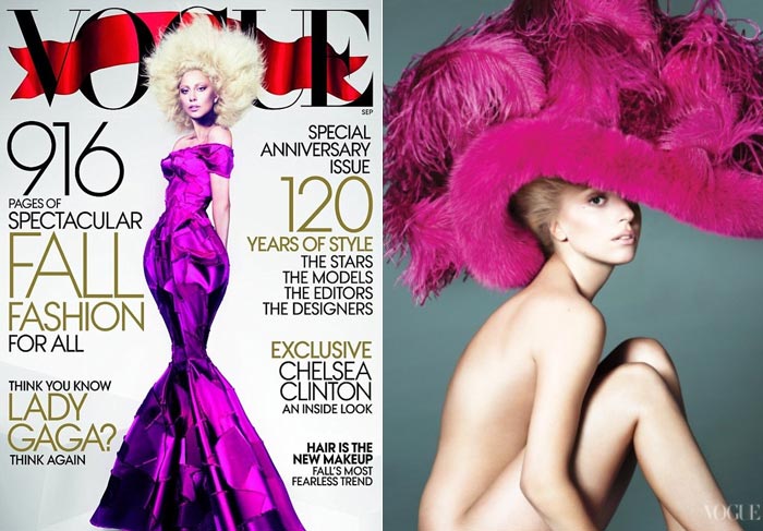 Lady Gaga é estrela da edição comemorativa da revista Vogue