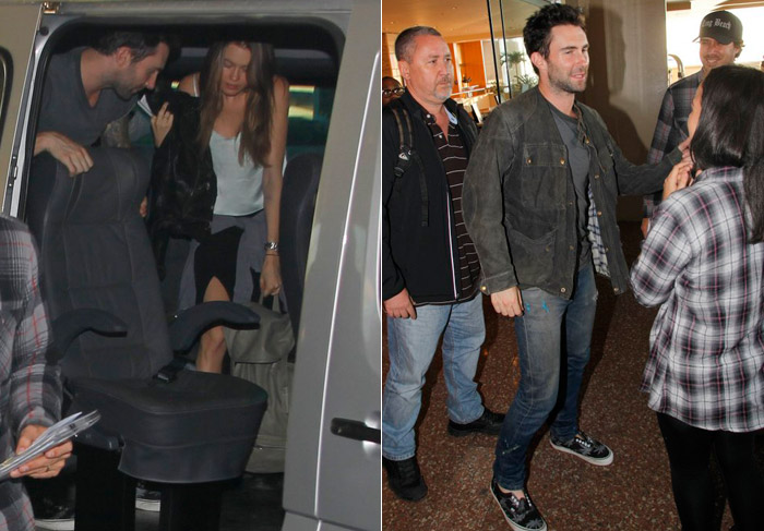 Adam Levine, do Maroon 5, chega ao Rio com nova namorada