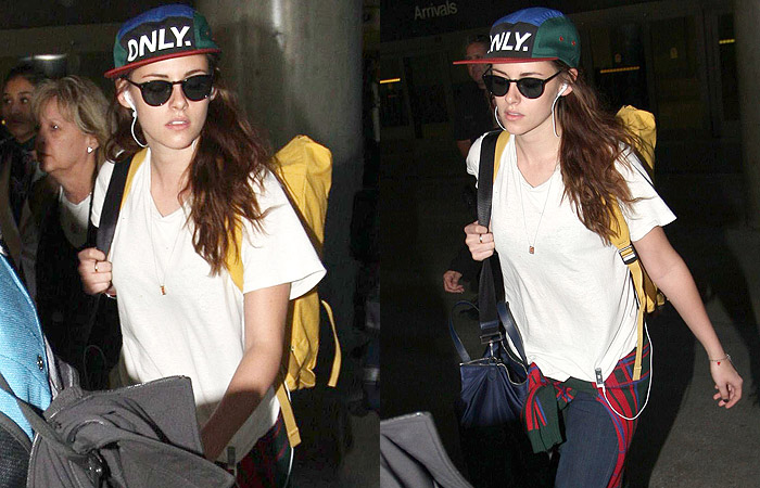 Kristen Stewart desembarca em Los Angeles sem Robert Pattinson