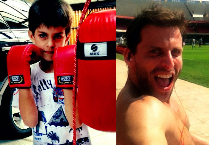 Henri Castelli assiste treino de boxe do filho, Lucas O Fuxico