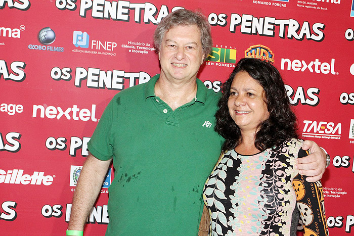 O Casseta Beto Silva com a mulher, Sandra Morais