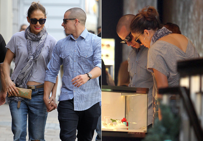 Jennifer Lopez faz compras de mãos dadas com Casper Smart, na Austrália