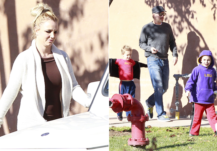 Britney Spears almoço com noivo e filhos, em meio a boatos de demissão