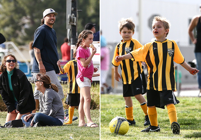  Britney Spears e Kevin Federline se encontram para assistir futebol dos filhos