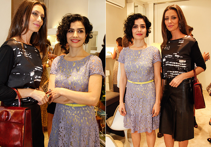 Letícia Sabatella e Maria Fernanda Cândido prestigiam lançamento de coleção de jóias 