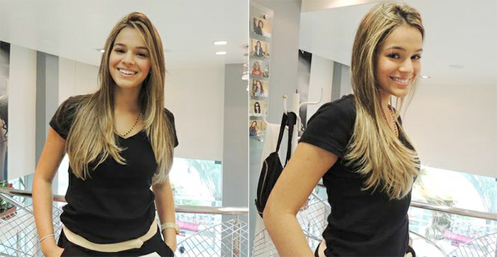  Bruna Marquezine pinta os cabelos de loiro
