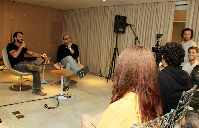 Rodrigo Santoro participa de workshop para atores, no Rio