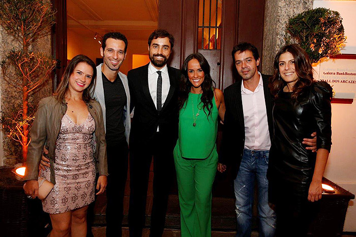 Ricardo Pereira com a esposa, Bruno Mazzeo com a namorada, Mouhamed Harfouch com a namorada