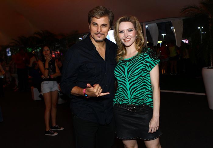 Edson Celulari e Karin Roepke no Rock in Rio 2013
