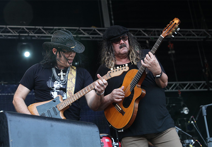 Pepeu Gomes e Moraes Moreira no Rock in Rio 2013