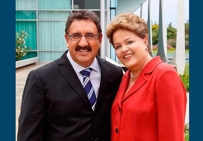 Ratinho e Dilma Rousseff