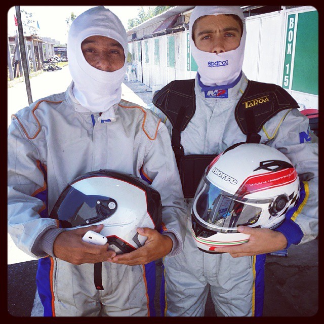 Rafael Cardoso treina para corrida de Kart