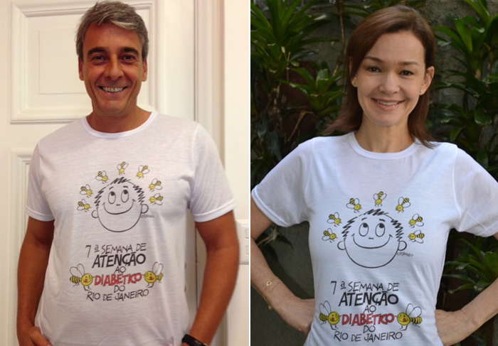 Julia Lemmertz e Alexandre Borges apoiam o Dia Mundial de Diabetes