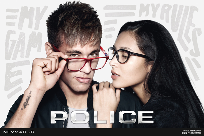 Neymar estrela campanha da grife de óculos Police