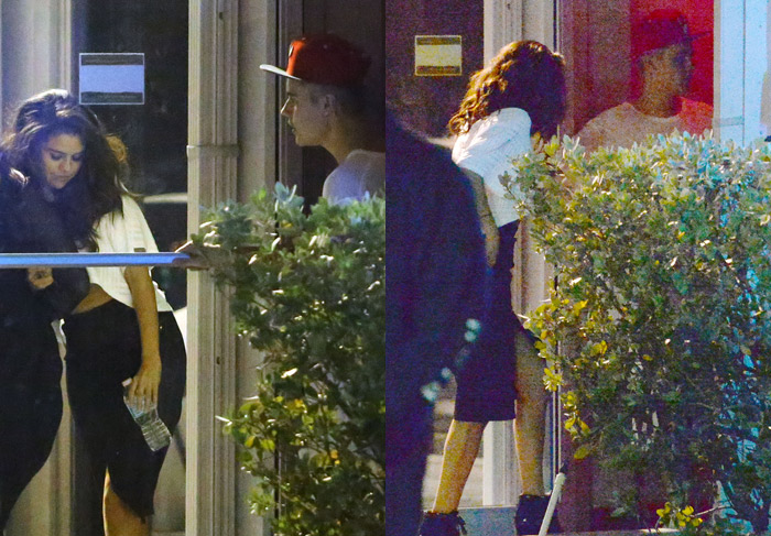 Selena Gomez faz visita para Justin Bieber em estúdio de gravação