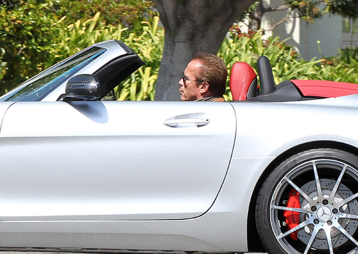 Arnold Schwarzenegger dirigi carro de R$ 550 mil por Santa Mônica