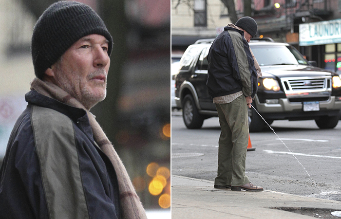 Richard Gere é pego fazendo xixi na rua em Nova York