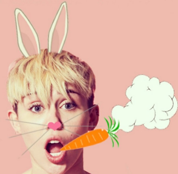 Divertida, Miley Cyrus deseja feliz Páscoa e faz referência à maconha