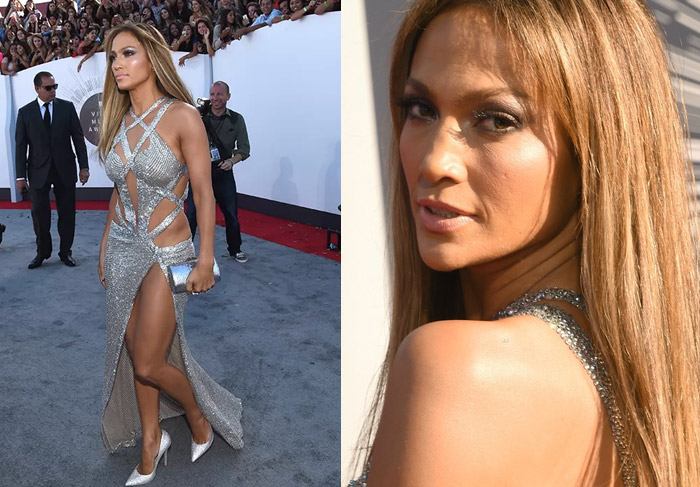 Jennifer Lopez arrasou com seu vestido Charbel Zoe com recortes em pontos estratégicos de seu corpaço!