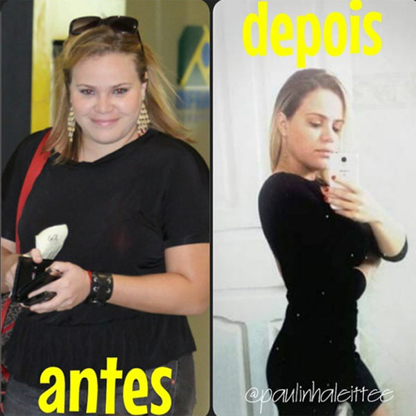 Ex-BBB Paulinha Leite mostra silhueta antes e depois de emagrecer 37 quilos