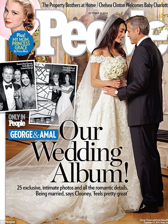 Primeiras fotos do casamento de George Clooney e Amal Alamuddin são divulgadas