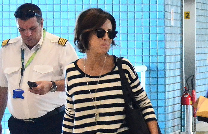 Andreia Horta embarca no aeroporto Santos Dumont