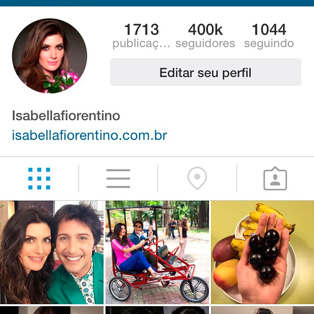 Isabella Fiorentino comemora no próprio Instagram a marca de 400 mil seguidores