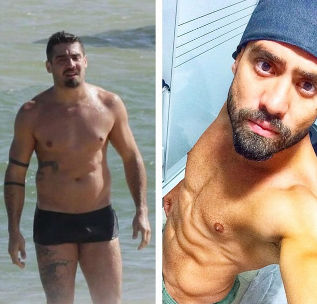 Sensacional! Yuri Fernandes compara seu peso de um ano atrás e exibe corpo em forma