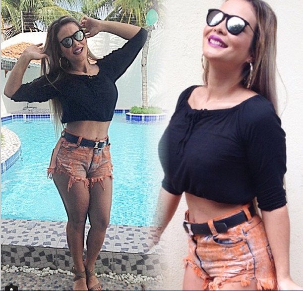 Geisy Arruda escolhe look curtinho para curtir o feriado no Ceará