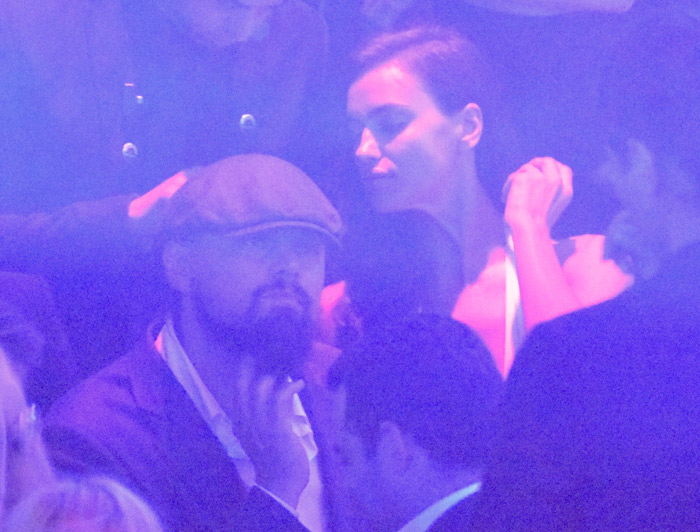  Irina Shayk e Leonardo DiCaprio curtem festa bem animados 
