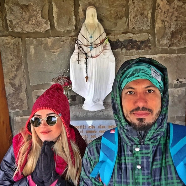 Aline Gotschalg e Fernando Medeiros curtem dias em Bariloche