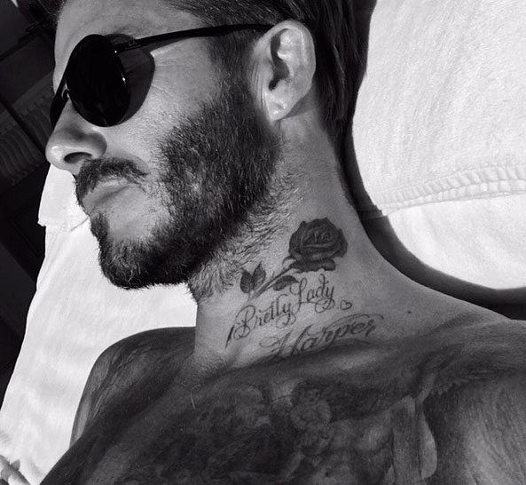 David Beckham faz nova tatoo