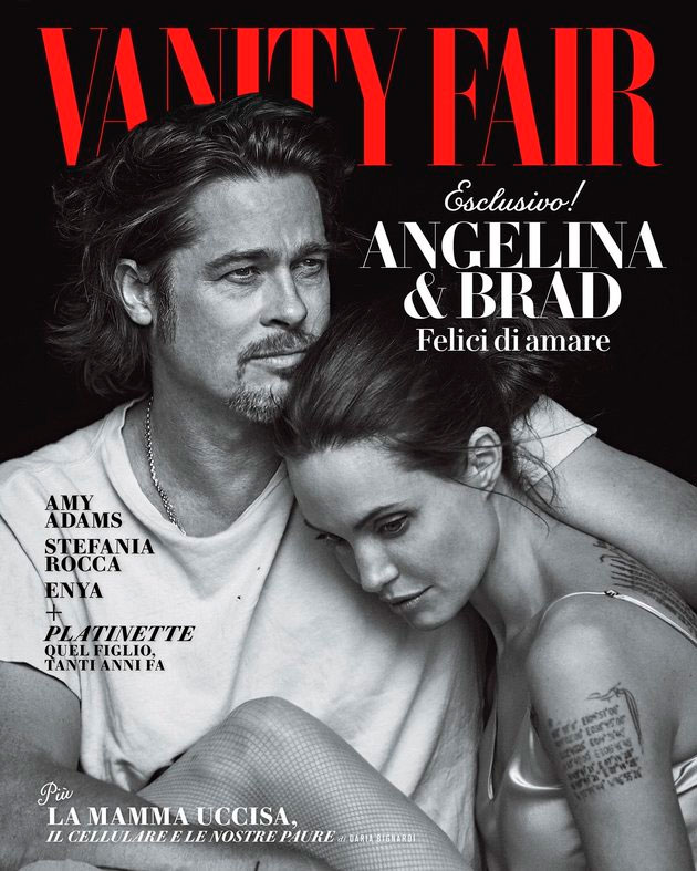 Lindos! Angelina Jolie e Brad Pitt posam para capa 