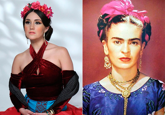 Dulce María e Frida Kahlo: Pois é, a eterna Roberta de Rebeldes é sobrinha-neta de uma das maiores artistas de todos os tempos, Frida