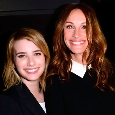 Emma Roberts e Julia Roberts: A jovem atriz tem a quem puxar. Emma é sobrinha de Julia, um dos maiores nomes de Hollywood