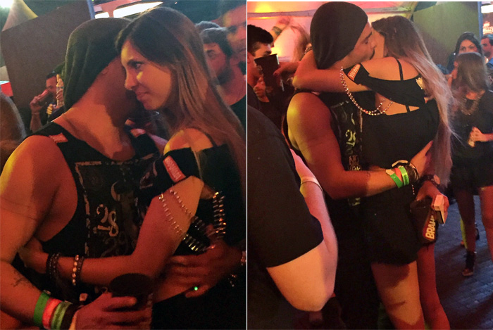 Rodrigo Phavanello é visto aos beijos com loira em festival