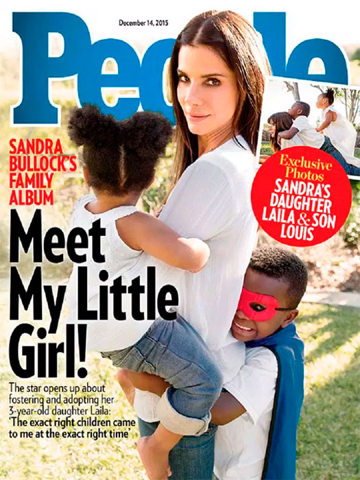Sandra Bullock fala sobre Laila, segunda filha adotiva 