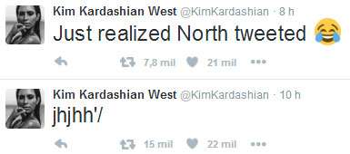 Aos 2 anos de idade, North West publica seu primeiro tweet